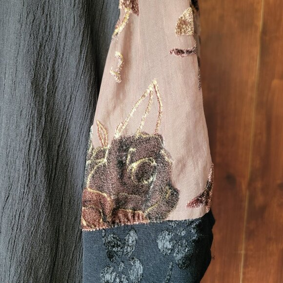 Vintage Spencer Alexis S/M Burnout Velvet Silk Lace Jacket Whimsigoth Boho Glam - Picture 9 of 12